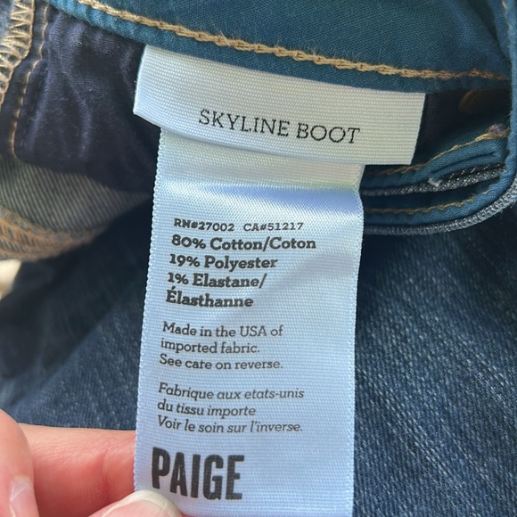 PAIGE Dark Blue Skyline Boot Cut - Picture 9 of 9